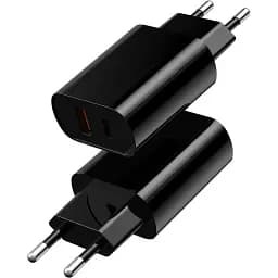 Мережевий зарядний пристрій Wiwu Wi-U002 Type C PD+QC Charger EU Plug Чорний