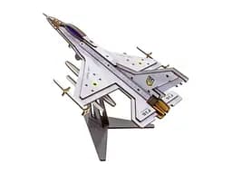 Дерев'яний 3D конструктор Літак F16, Puzzleоk (Puz-26913), 79 дет. - мініатюра 5