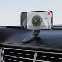Автотримач для телефона з БЗП ACEFAST D21 Velcro in-car wireless charging holder Black (6974316282907) - мініатюра 8