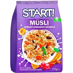 Мюсли Start медовые с курагой, изюмом и корицей 375 г (854131)