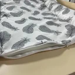 Сповивальний матрац на дитячий комод пеленатор або пеленальний столик м'який з бортами синтепон знімний універсальний розмір 70*55 см BST біло-сірий - мініатюра 5