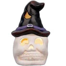 Статуетка Yes! Fun Halloween Skull in hat LED 10 см (974189)