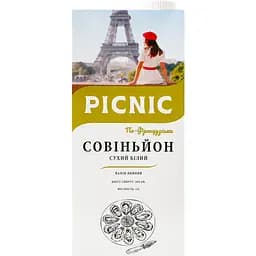 Напиток винный Picnic Совиньон по Французски белое сухое 1 л