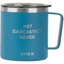 Термокружка Kite Me Sarcastic Never 400 мл синяя (K22-379-02-1)