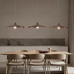 Підвісний світильник-квітка у корпусі Ø 38х9 см з імітацією дерева | Line F | Арт. SGA30-380