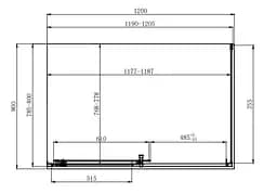 Душова кабіна Dusel A-515 120x80x190 тоноване, Хром, Універсальна, тонований, хром, 120x80 - мініатюра 2