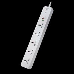 Мережевий фільтр (подовжувач) LogicPower (5x220V-2500W, 1xUSB-38W/PD/QC3.0, 1xType-C 20W, 1xUSB 18W)