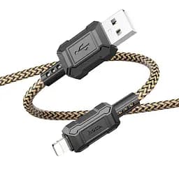 Кабель Hoco X94 Leader USB - Lightning усиленный нейлоновый 1 м золотистый
