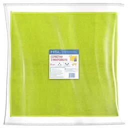 Серветки універсальні з мікрофібри HSL Professional Bulk жовті 30x30 25 шт