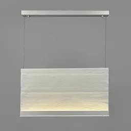 Підвісна LED-люстра з білим текстильним корпусом 42х70 см 4000K Line F Арт. MJ444-700*400 WT+WT