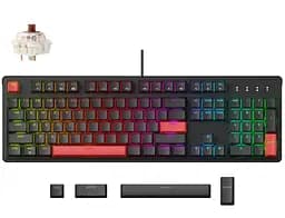 Клавіатура Lemokey X3 Keychron Brown EN/UKR RGB Black (X3-H3-UA)