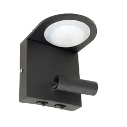Підсвітка спрямованого світла настінна накладна LED лофт AL-532/7W + 3W BK - мініатюра 10