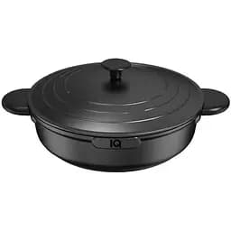 Сотейник IQ Be Simple литой алюминий с двумя ручками и крышкой 5.6 л 32 см (IQ-2149-32)