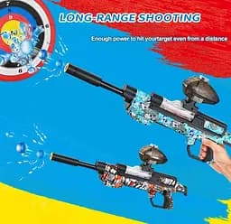 Бластер shoot Splatter Gel Ball 5000 шт. гель кульок з бризками red - мініатюра 3