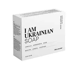 Тверде мило з ароматом ванілі, амбри та троянди DeLaMark I am Ukrainian 110 г