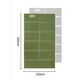 Килимок складаний подвійний IXPE Naturehike CNK2450WS044, алюмінієва плівка, 200x120х1,8 см, оливковий зелений - мініатюра 2
