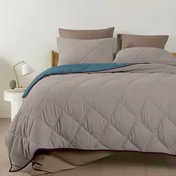 Покривало стьобане двостороннє Cosas Ocean Sand CS3 110х140 см (Blanket_68Sky_84Quartz_kt_77CherryDark_110х140) - мініатюра 8