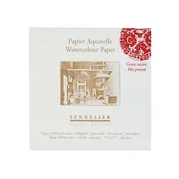 Склейка для акварелі Sennelier, 20 аркушів, гаряче пресування, 300 г/м, 20x20 см