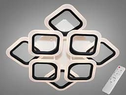 Стельова світлодіодна акрилова люстра з пультом, 80W, чорна