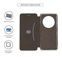 Чехол-книжка для Xiaomi Redmi 14C 4G/A4 5G Poco C75 4G/M7 5G, G-Case, черный, кожаный чехол-книга из экокожи (PU) и TPU, с магнитом, с подставкой и вместительным кардхолдером, противоударный, защита всего корпуса, ArmorStandart (ARM79385) - мініатюра 3