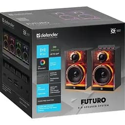 Акустична система 2.0 Defender Futuro, 20Вт Bluetooth/USB/TF/AUX, LED, чорна (65087) - мініатюра 4