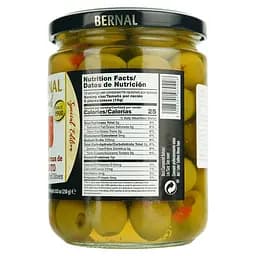 Оливки Bernal Gourmet фаршировані перцем 436 г - мініатюра 2