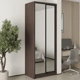 Шкаф-купе двухдверный MebelStar Стандарт BG 2 Зеркала 90x45x240 см Дуб ристрето (MBS-10317)