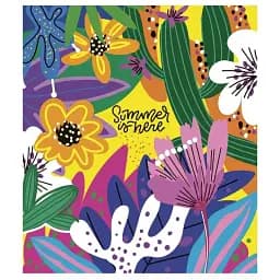 Тетрадь общая Школярик Summer is Here 080-3225K-1 в клетку 80 листов