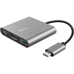 USB-Хаб Trust USB-хаб Dalyx 3-in-1 Multiport USB-C Adapter ALUMINIUM (23772_TRUST)