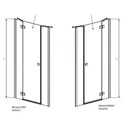 Душові двері Radaway Essenza New DWJS 140x200 скло прозоре ліві (385033-01-01L) - мініатюра 3