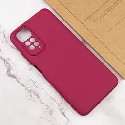 Чохол TPU GETMAN Liquid Silk Full Camera для Xiaomi Redmi Note 11 (Global) / Note 11S Бордовий / Marsala - мініатюра 3