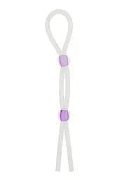 Кольцо эрекционное 7" Silicon Cock Ring with 2 beads, Lavender