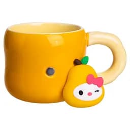 Чашка порцелянова Yiwu Sanrio 400 мл з магнітом помаранчевий Yiwu FM-37B - мініатюра 3