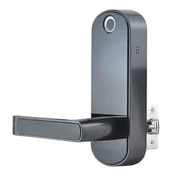 Замок біометричний автономний Trinix TRL-5107BTF Black Left з Bluetooth, зчитувачем відбитків пальців і карт Mifare (65-00046) - мініатюра 2