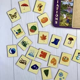 Дерев'яний пазл-вкладиш Пори року Ubumblebees (ПСД122) PSD122 сортер-асоціації - мініатюра 2