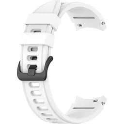 Ремінець для Samsung Galaxy Watch 4 44mm - білий ширина кріплення 20мм силікон Watchbands RiccoOne (W28-9WB15347)