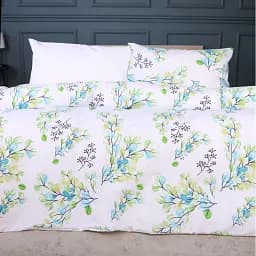 Підковдра MirSon Ranforce Elite 17-0707 Spring Branches 143х210 см біло-зелена (2200010618723)
