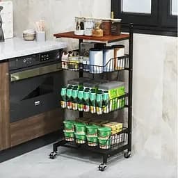 Стелаж Costway Vroda мобільний в стилі Loft - мініатюра 4