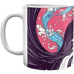 Кружка GeekLand Demon Slayer Клинок, рассекающий демонов Танджиро и Незуко Розовый фон SL 02.442