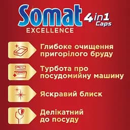 Капсули для посудомийної машини Somat Exellence Duo 4 в 1 28 таблеток - мініатюра 3