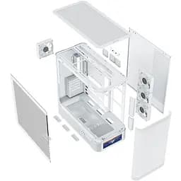 Корпус Modecom VOLCANO AQ500 ARGB MIDI FRONT LCD 6,2”, 4x120 мм fans WHITE без БЖ ATX (MC-A-AQ500-4FA-W) - мініатюра 4