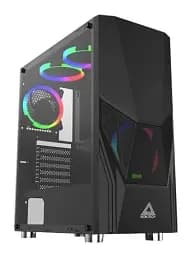 Корпус Montech FIGHTER 500, Black, Mid Tower, без БЖ, для ATX / Micro ATX / Mini ITX, 1xUSB 3.0 / 2xUSB 2.0, макс. CPU - 160 мм / GPU - 320 мм, 4x120 мм LED "Rainbow", бічна панель із загартованого скла