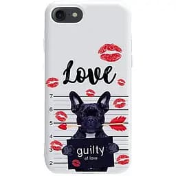 Чохол-накладка Toto Pure TPU 2 mm Print Case Apple iPhone 7/8/SE 2020 #39 Dog Kiss White