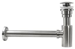 Сифон для раковини Rea nickel brushed універсальний + click-clack REA-A4400, Никель - мініатюра 2