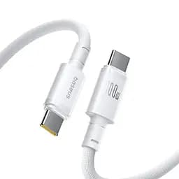 Дата кабель Baseus New Braided Type-C to Type-C 100W (1m) (E0426) Moon White