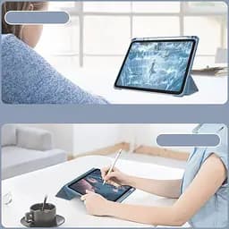 Чохол-книжка BeCover Soft Edge TPU з кріпленням Apple Pencil для Apple iPad Air 11" M2/M3 2024/2025 Blue Haze (711703) - мініатюра 4