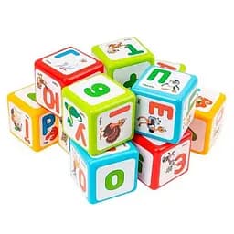 Кубики ТехноК Абетка й арифметика 12 елементів