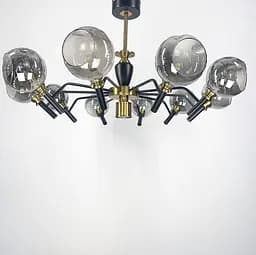 Дизайнерська стельова люстра із відкритим плафоном Line.F ZL 1477/10