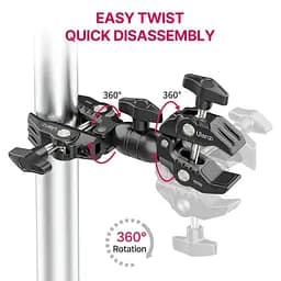Шарнірний кріплення Ulanzi R096 Double Super Clamp UV-2870 R096 Black - мініатюра 2