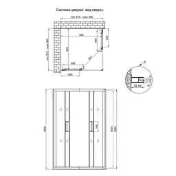 Душова кабіна Qtap Taurus CRM1011SC6 100x100 см, скло Clear 6 мм, покриття CalcLess без піддону - мініатюра 7